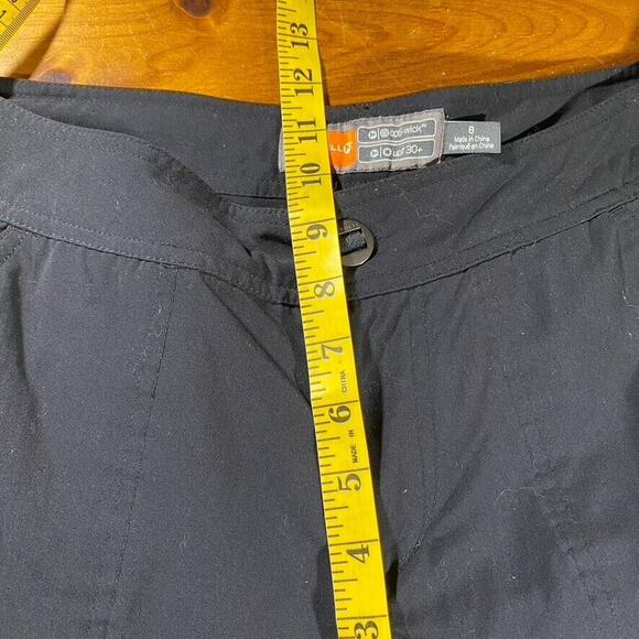 Merrell Womens Convertible Hiking Pants Sz 8 Opti Wick UPF 30+ Zip Off Black - Picture 13 of 15